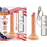 ALL AMERICAN MINI WHOPPERS VIBRATING 4IN STRAIGHT DONG - FLESH